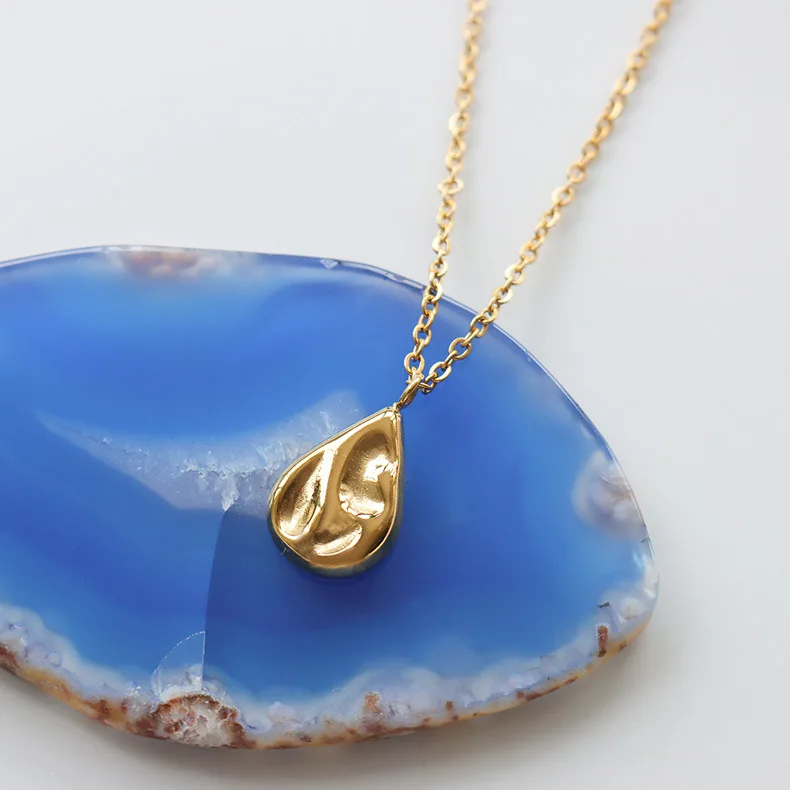 

Fashion Water Drop Design Jewelry Necklace Pendant Stainless Steel 18k PVD Gold-plated Waterproof No Fading Necklace