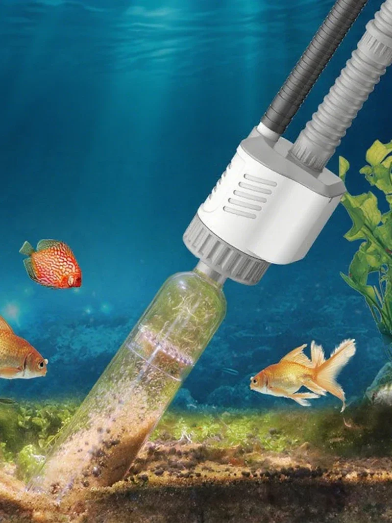AliExpress TUNFAN Aquarium Water Change Pump Electric Fish Tank Cleaning Tool Vacuum Water Changer Gravel Cleaner Siphon Filter Pump 30W 220v