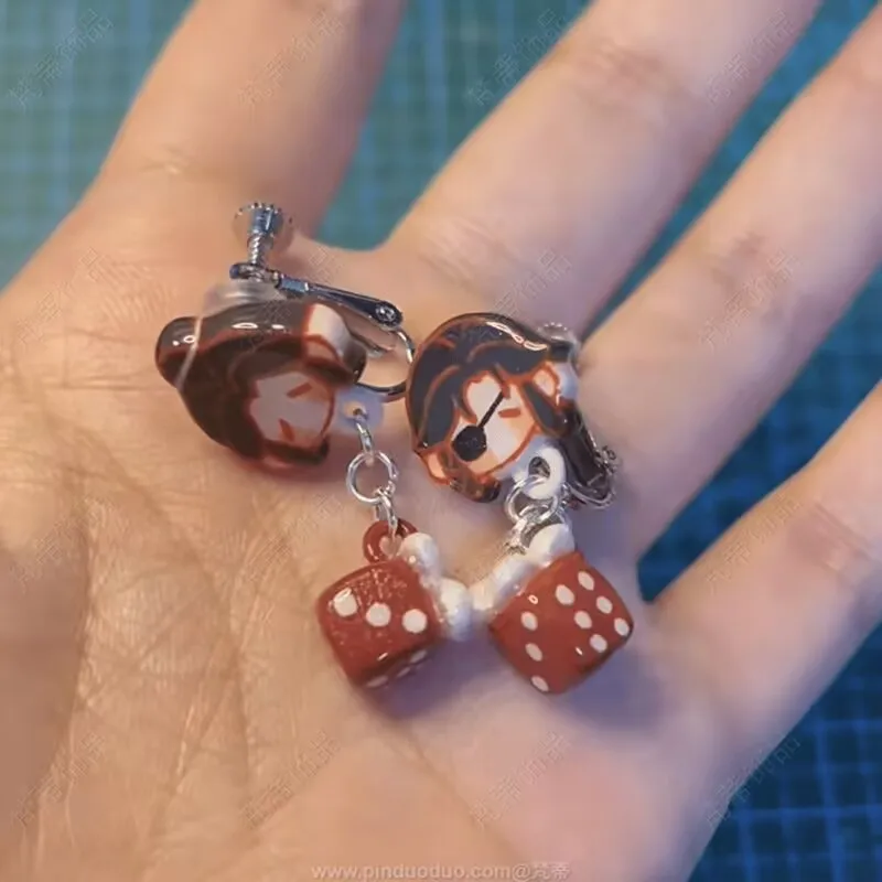 Anime Earrings Tian Guan Ci Fu Hua Cheng Xie Lian Cosplay Cute Ear Stud Hand Made Jewelry Heaven Official’s Blessing Accessories