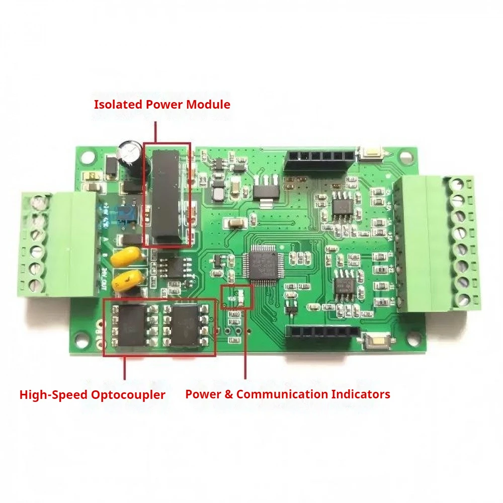 10-30V 4-channel Analog Converter Input of 0-20MA/4-20MA/0-5V/0-10V Output RS485 MODBUS Converter Module 12-bit AD Resolution