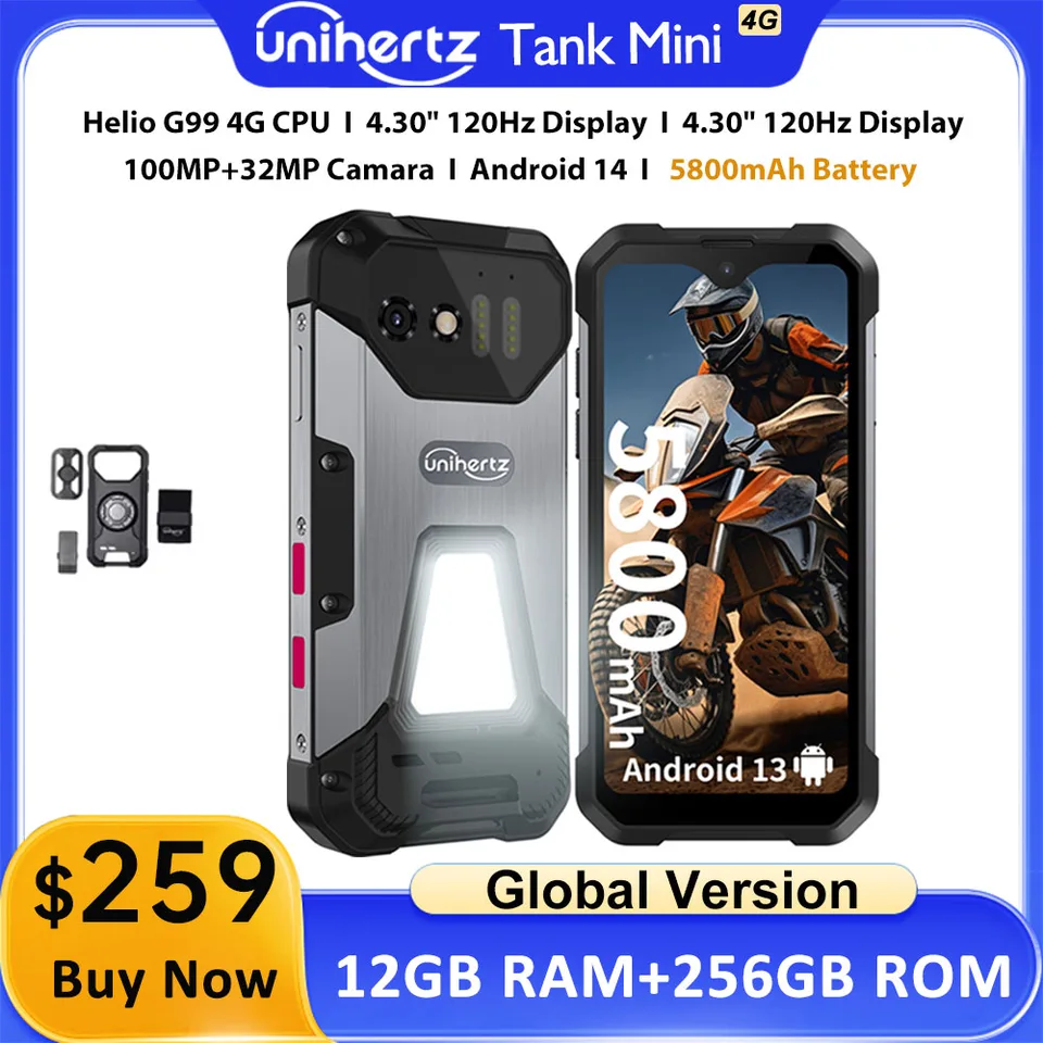 Unihertz 8849 Tank Mini Rugged Smartphone 4.3 Inch Small Cell