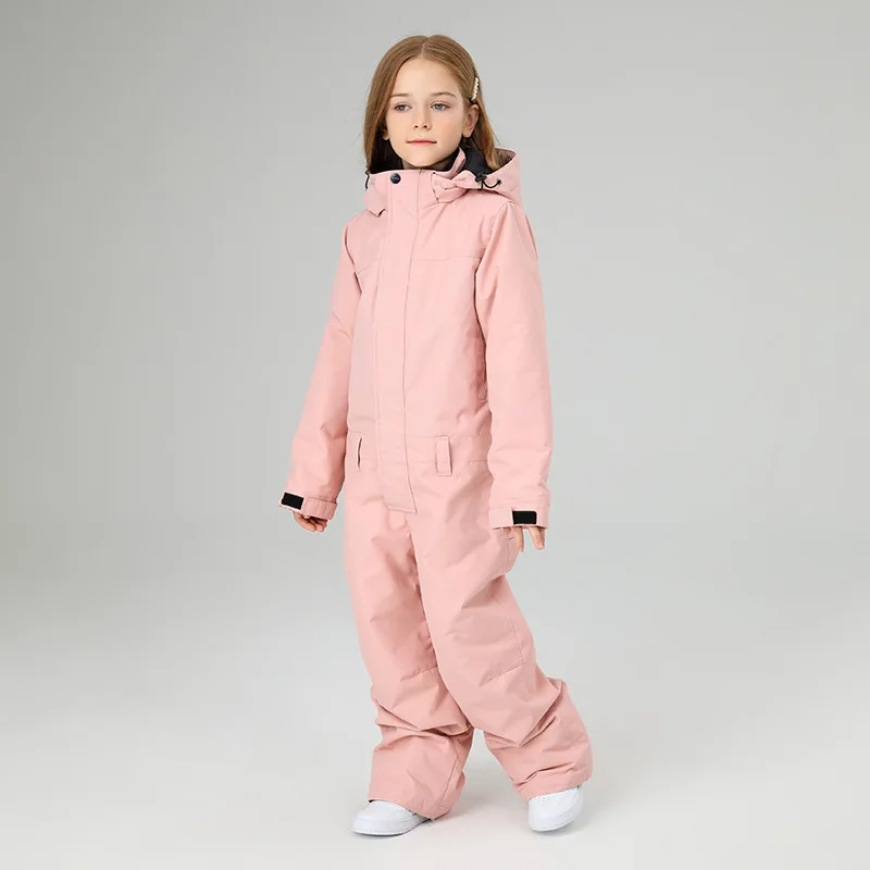 SEARIPE Kids' Waterproof Insulated Snowsuit One-Piece Thermal Lined Ski Outfit for Boys & Girls Windproof Snow Wear - Image 3