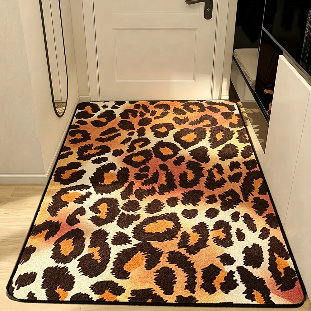 Rug Gradient Leopard Spot Graphic Art Print Carpet for Entrance Hall Living Room Bedroom Fashion Animal Texture House Home Decor