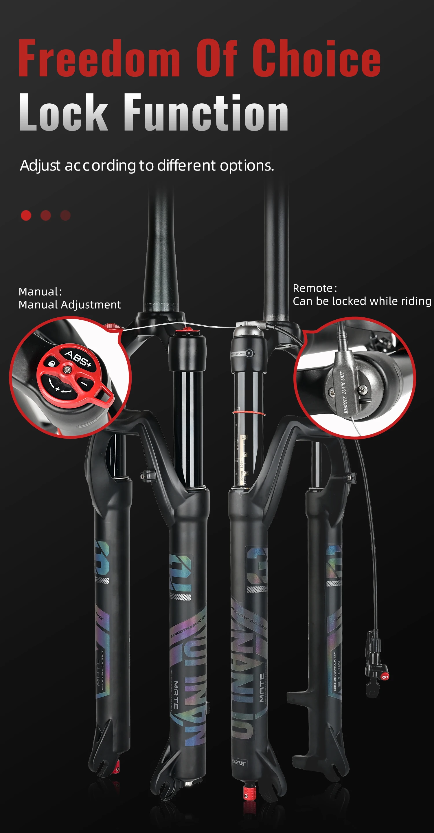 Bicycle Fork 26 27.5 29 Inch MTB Air Damping Shock Absorption Boost Barrel Shaft 100/110mm Disc Brake Magnesium Alloy Front Fork