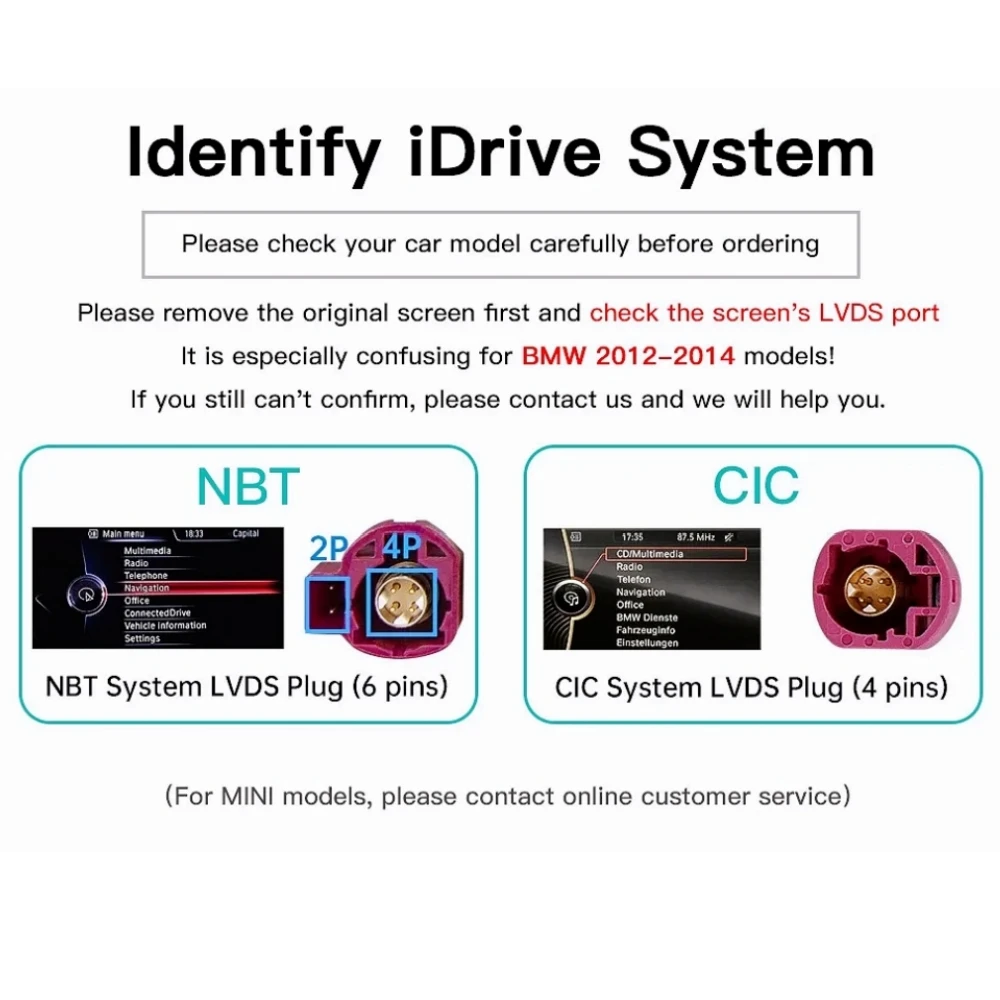 Wireless CarPlay Android For BMW NBT CIC System 1 2 3 4 5 Series X1 X3 X4 X5 F20 F21 F30 F31 F34 F10 F48 F25 F26 F15 F60 F10 E84