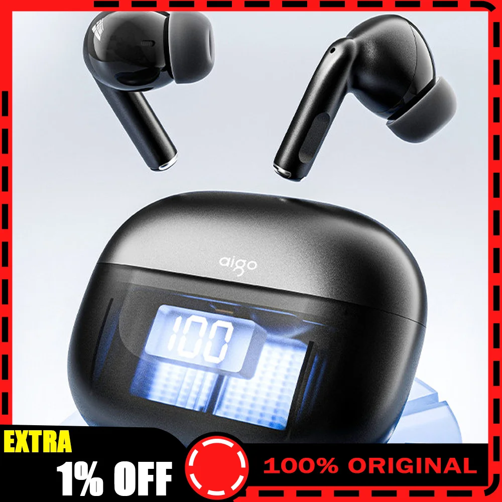 AIGO TQ17 In-Ear Wireless Bluetooth Earbuds with ANC Noise Cancelling and Long Battery Life For Gifts