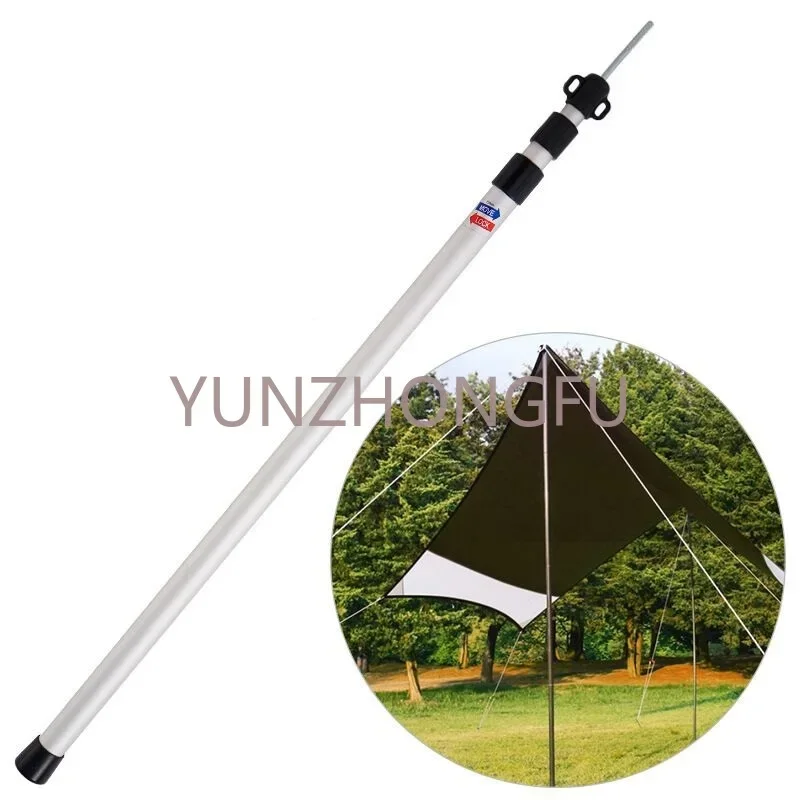 Camping Aluminum Alloy Canopy Pole Telescopic Ultra-light Outdoor Tent Bracket Support Pole Camp Column 2.3 Meters Accessories