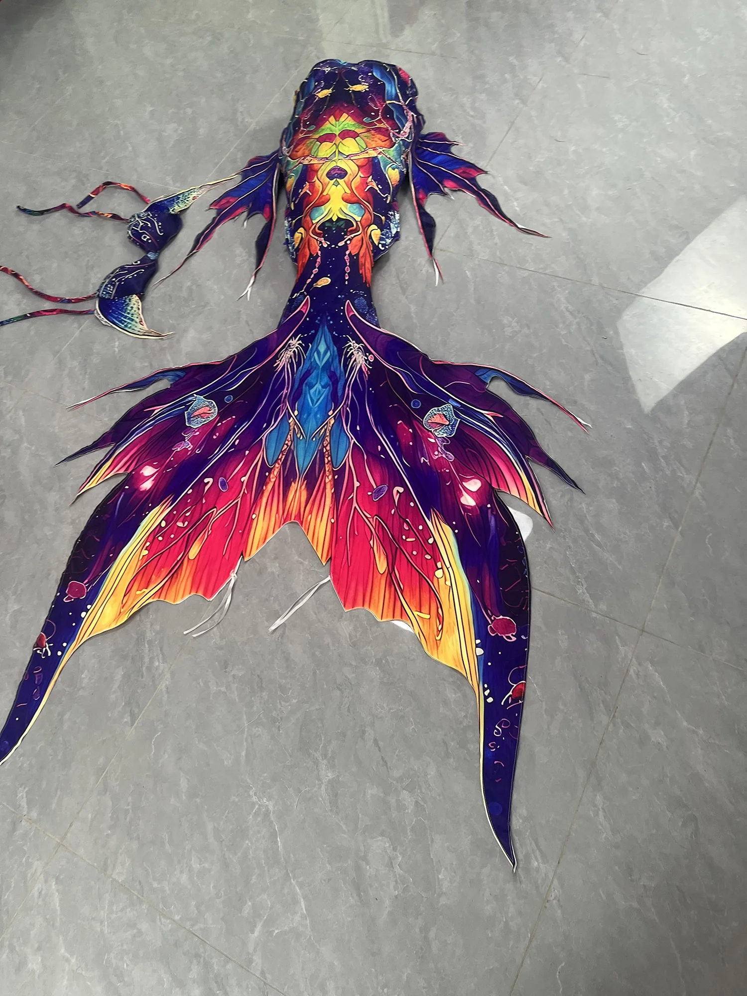 

Colorful Gradient Mermaid Tail Fin Underwater Performance Costume Customized for Aquarium Character Shooting