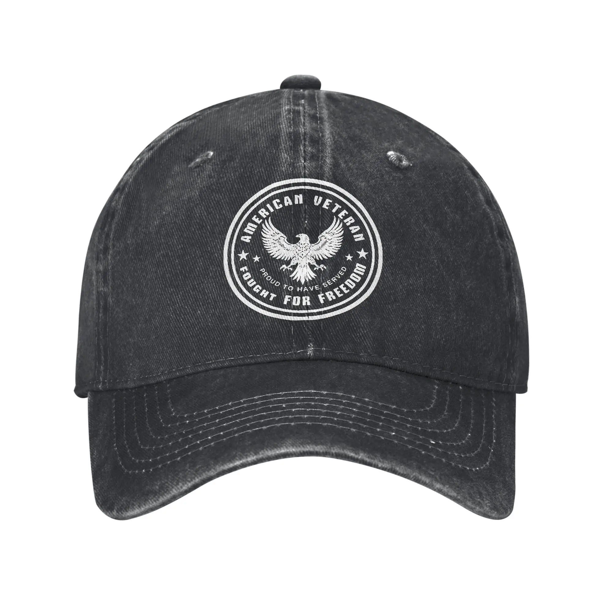 Gorra de Béisbol Militar Americana para Hombre y Mujer, Estilo Desgastado, Denim Lavado, Gorra Suave para Exteriores