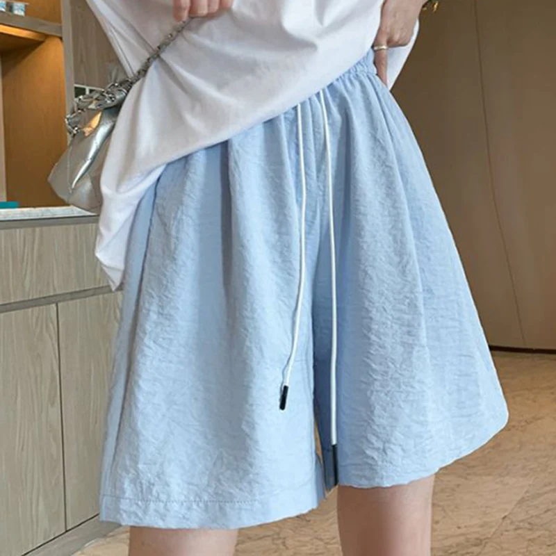 

Летние женские шорты с высокой талией, удобные свободные джоггеры, модные тонкие короткие брюки для девушек, классические корейские повседневные шорты