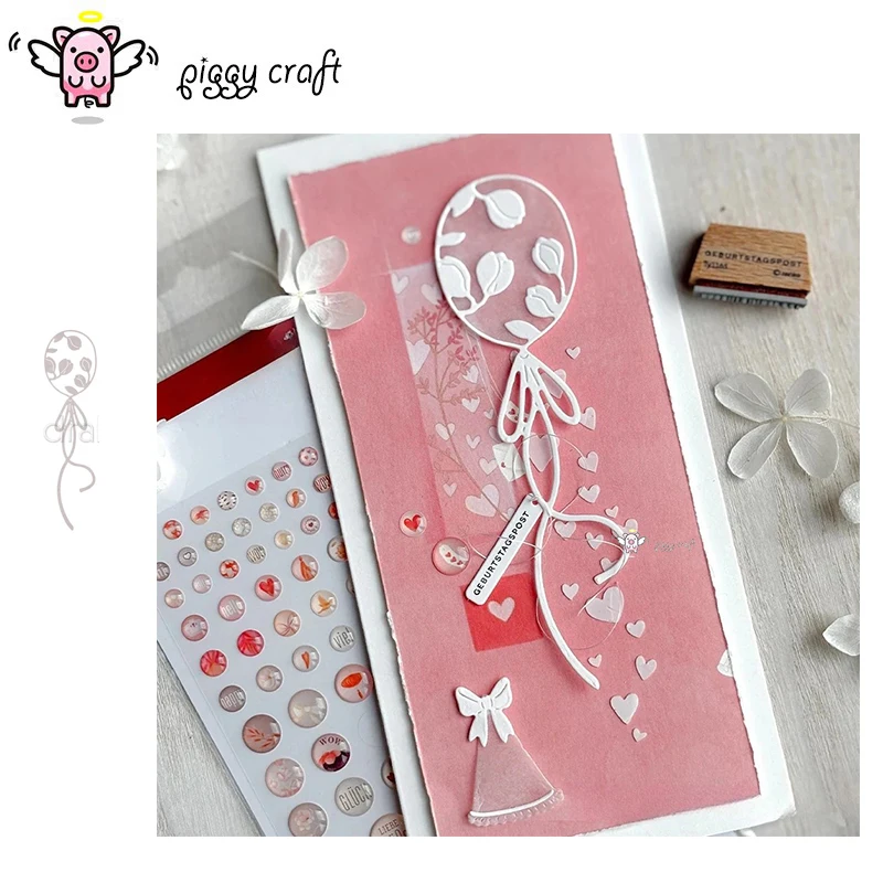 Piggy Craft Metall-Stanzformen, geschnittene Matrizenform, Blumenballon, Sammelalbum, Papierhandwerk, Messerform, Klingenstanzer, Schablonen