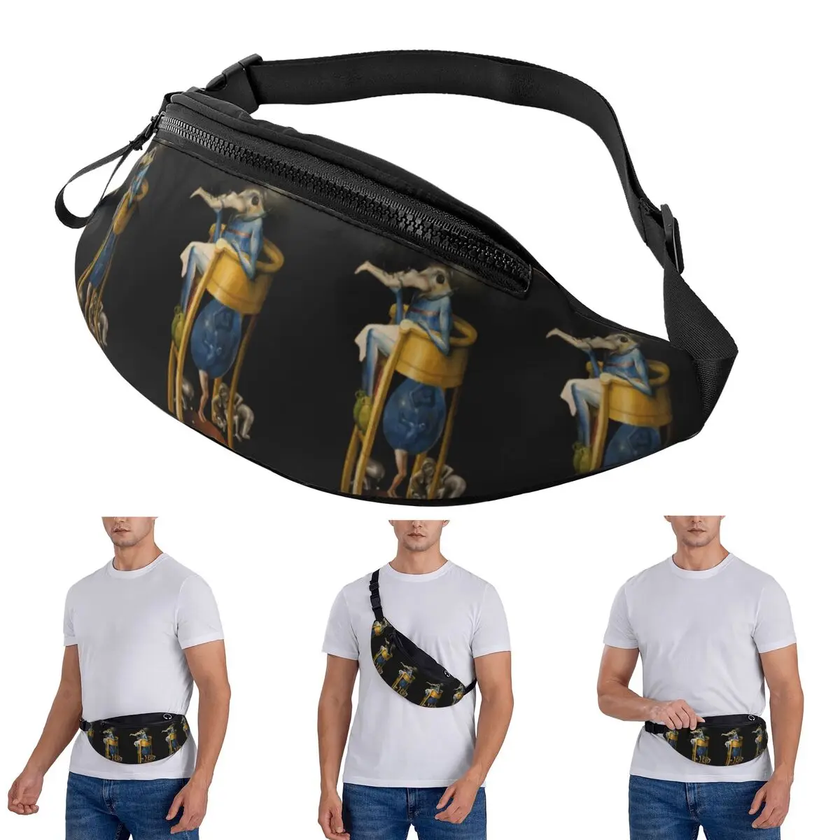 

Crossbody Waist Bag Hieronymus Bosch Devil On Night Chair Men Women Fanny Pack Travel Running Money Phone Pouch