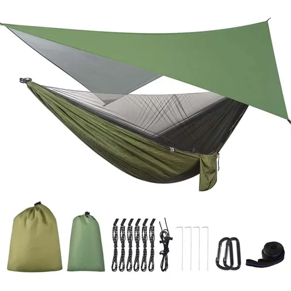 

Outdoor Waterproof Tent Tarp Hammock Awning Nylon Portable One Person Hammock Tent