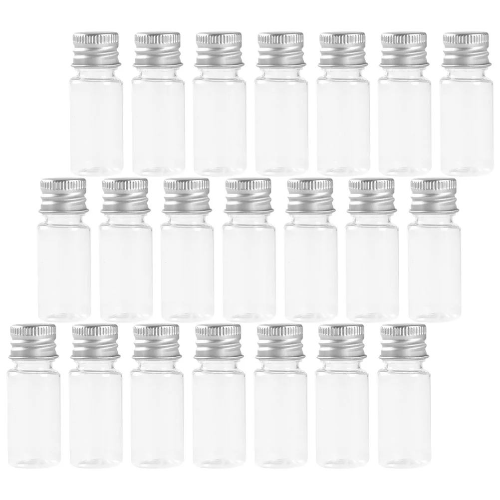 36pcs Plastic Test Tubes Caps 10ml Clear Storage Containers for Candy Beads Powder Bath Salt Leak Proof Flat Bottom Vials