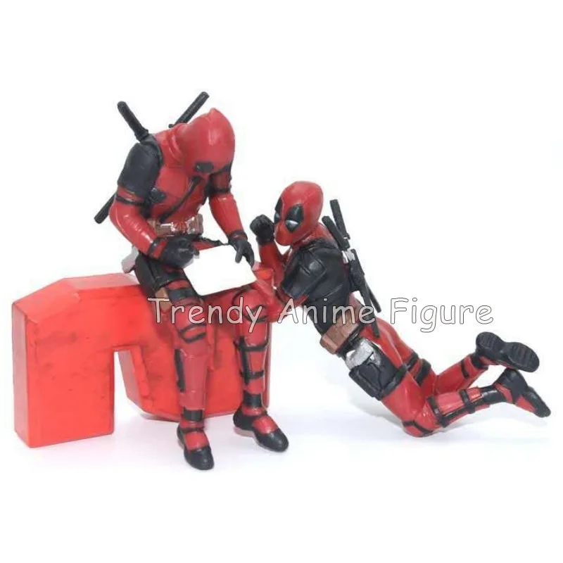 Mini Deadpool dekoracje postaci lalki postawa siedząca zabawki modele Anime superbohater nowa figurka Mutants na prezenty dla dzieci