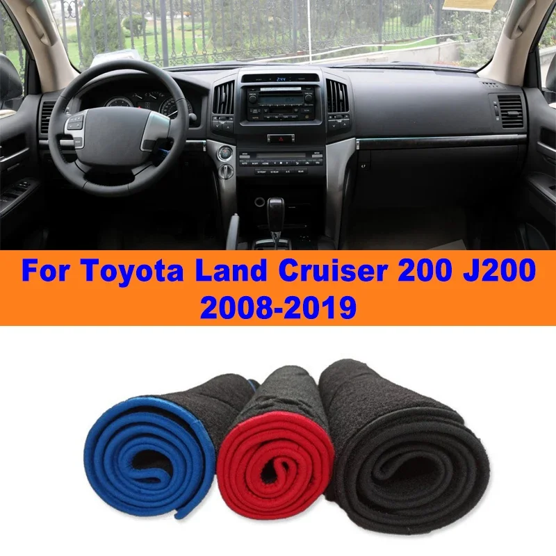 Anti-Glare Dashboard Cover Dash Mat Non-Slip Sun Shade Pad Interior Protector For Toyota Land Cruiser 200 J200 2008-2019 2009