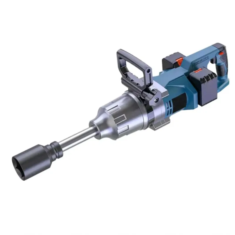 ประแจบล็อกไร้สายระดับมืออาชีพสำหรับยานยนต์ แรงบิดสูง มอเตอร์ไร้แปรงถ่าน 20V แบตเตอรี่คู่ เทคโนโลยี Wind Cannon สำหรับงานอุตสาหกรรม