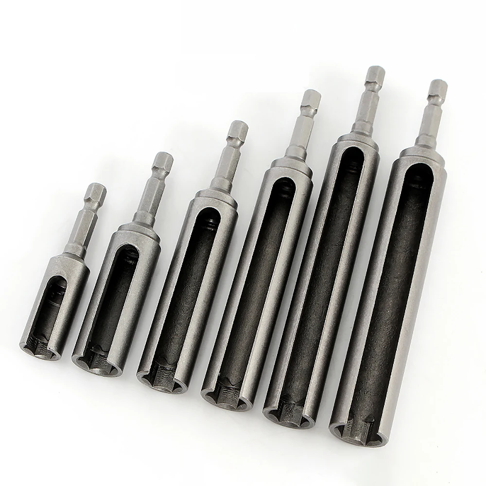 1Pcs Open Socket Tool 65mm 80mm 100mm Long Hex Nut Set Screwdriver Set Inner Diameter 8/10/12/13/14/16/19mm Drill Bit Set Tool
