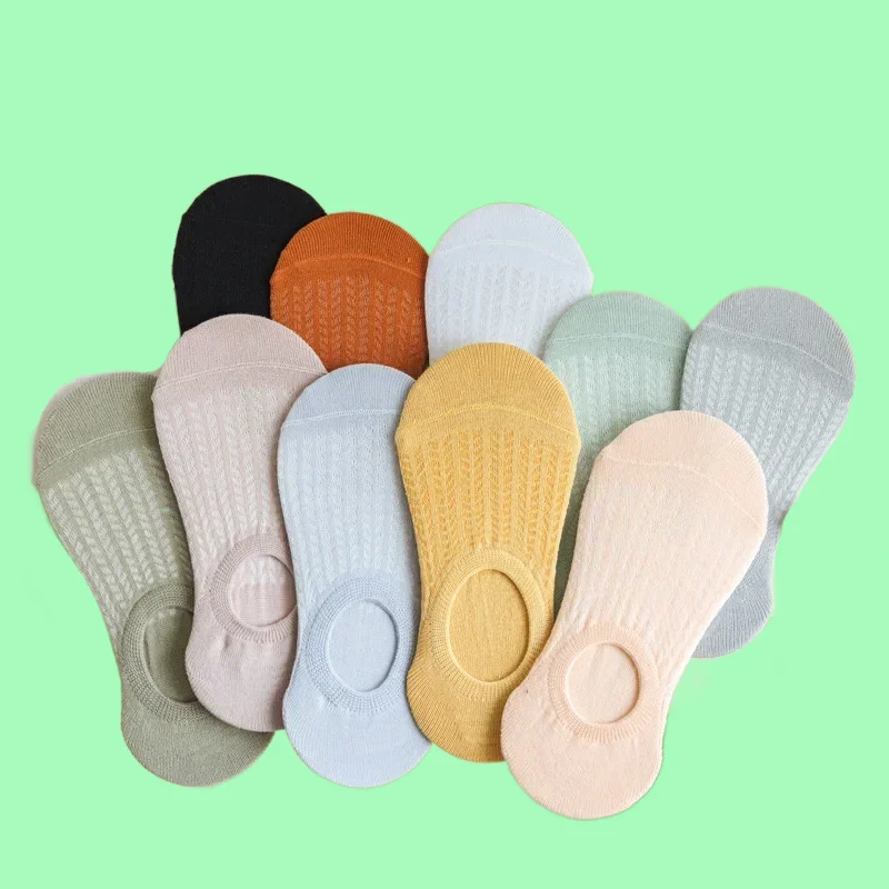 3/5/10 Pairs 2024 Fashion High Quality Women\'s Short Socks Non-slip Low Cut Breathable Thin Sock Invisible Boat Mesh Ankle Socks