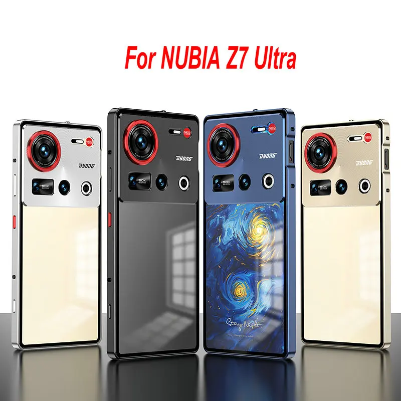 nubia Z70 Ultra Case Luxury Aluminum Alloy Bumper Frame Magnet Metal Back Classic Cover For ZTE nubia Z70 Ultra Phone Cases