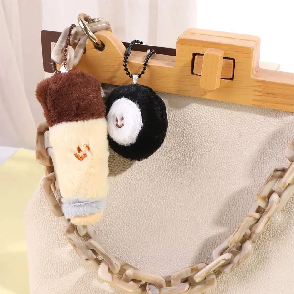 Billiards Racket Plush Pendant Plushies Tennis Table Tennis Doll Keyrings Cartoon Fluffy Badminton Plush Doll New Year Gift