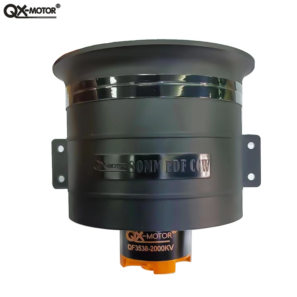 ​ QX-MOTOR 80 mm EDF 12-łopatkowy wentylator kanałowy CW / CCW z bezszczotkowym silnikiem QF3748 / 3538 do zdalnie sterowanych części zabawek