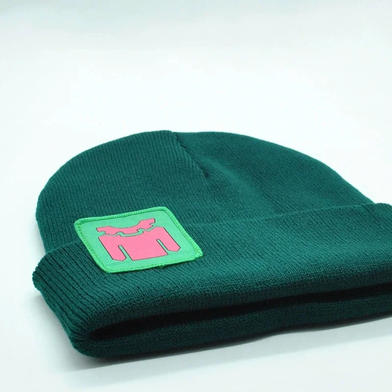 

CyKilljoy Cosplay Costume Hat Green Knitted Winter Beanie Hip Hop Cap Anime Unisex Killjoy Glasses Cosplay Prop Accessories