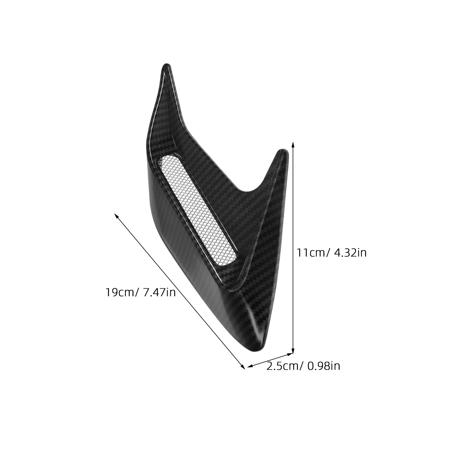 車のシャークリアルなフード装飾、エアベント用、耐久性のあるABSサイドベントトリムカバー、自動車外装アクセサリー