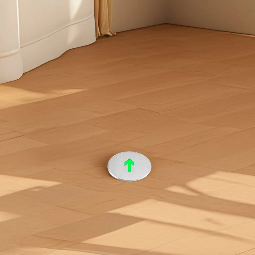 

Evacuation Sign Night Light Fluorescent Fire Emergency Marker Stainless Steel Floor Outdoor Courtyard