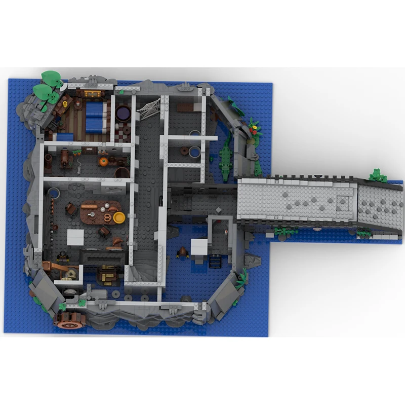 정교한 신제품 MOC 블록 모델, 늑대인간 부족 성 확장 기술, 모듈형 어린이 장난감 선물 DIY 세트