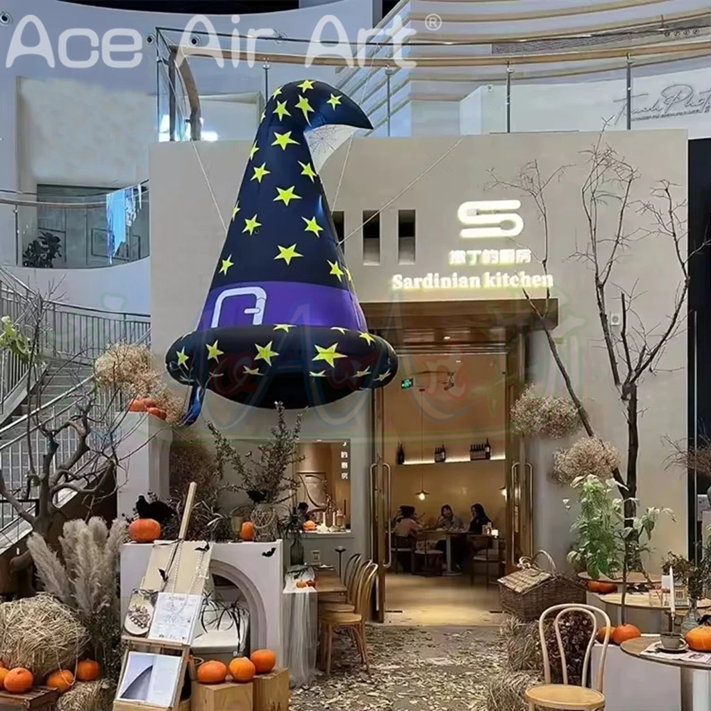 Customizable Large Inflatable Magic Hat air Model Halloween Decoration Prop Shopping Mall Activity Entrance Decoration