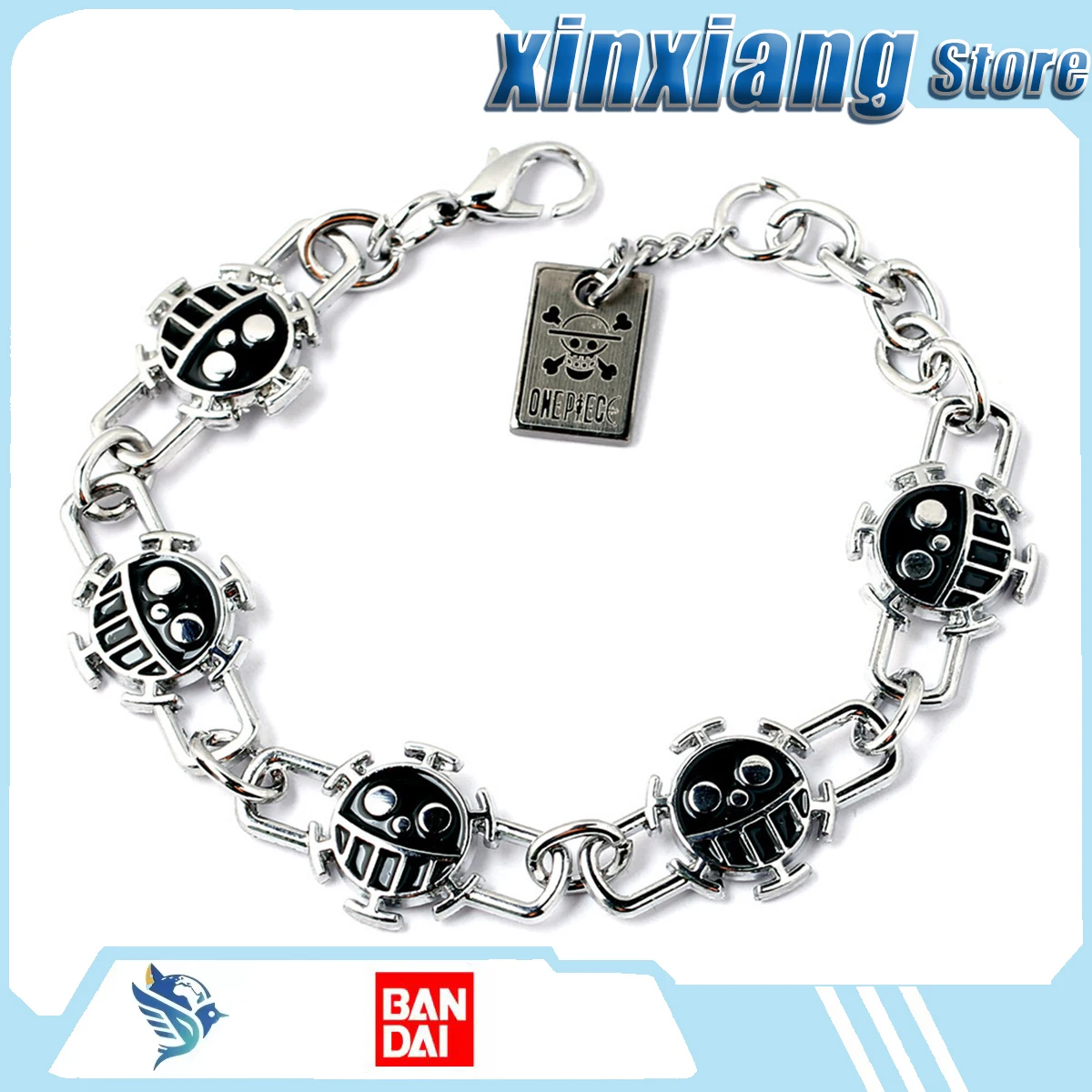 

Bandai One Piece bracelet Retro and unique wristband Adjustable metal anime accessories Anime fan gifts Gift for Fans surprises