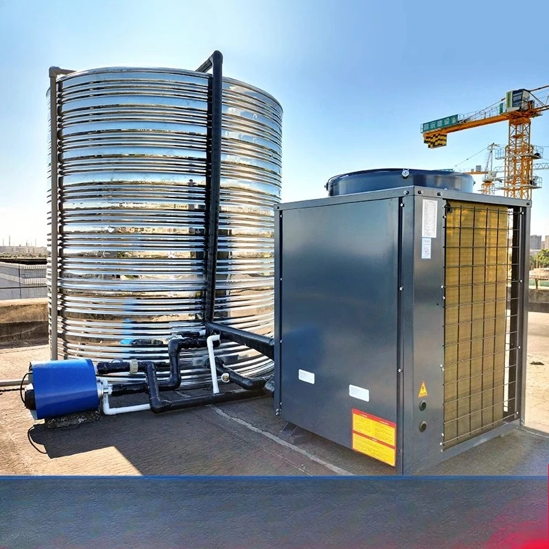 

New air energy water heater commercial host hotel construction site 3 horses 5 horses