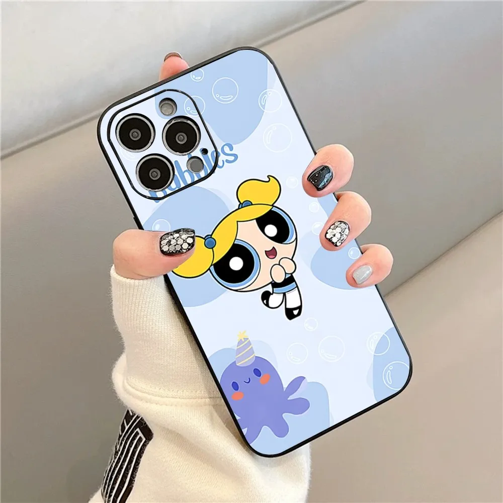 The P-Powerpuff G-Girls-s Phone Case For Iphone 15 11 13 14 Pro Max 7 8 Plus X Xr Xs Max Se2020 12mini Cover Case