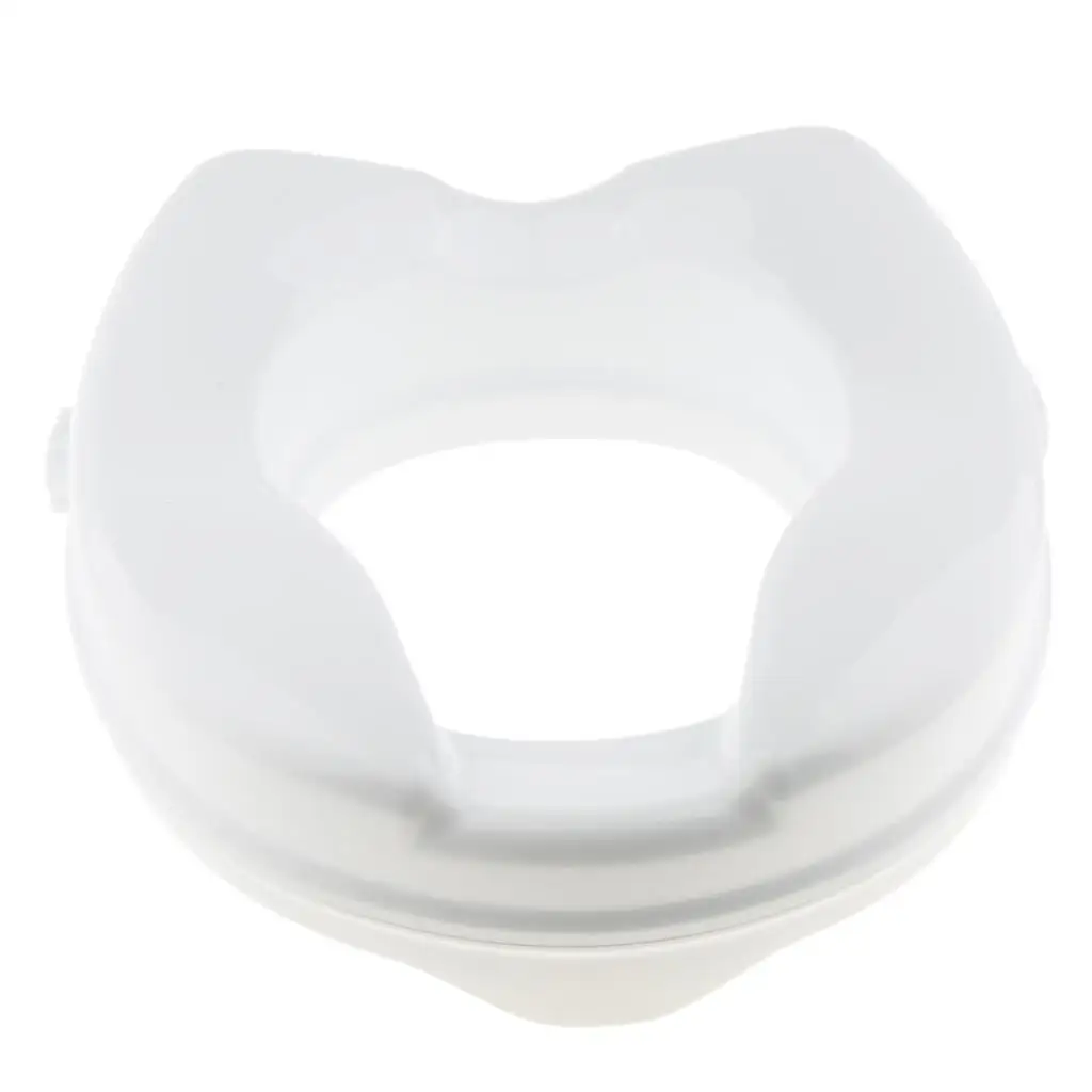 Toilet Lift Chair White Plastic Raised Commode Seat Riser for Seniors Bathroom Mobility Aid