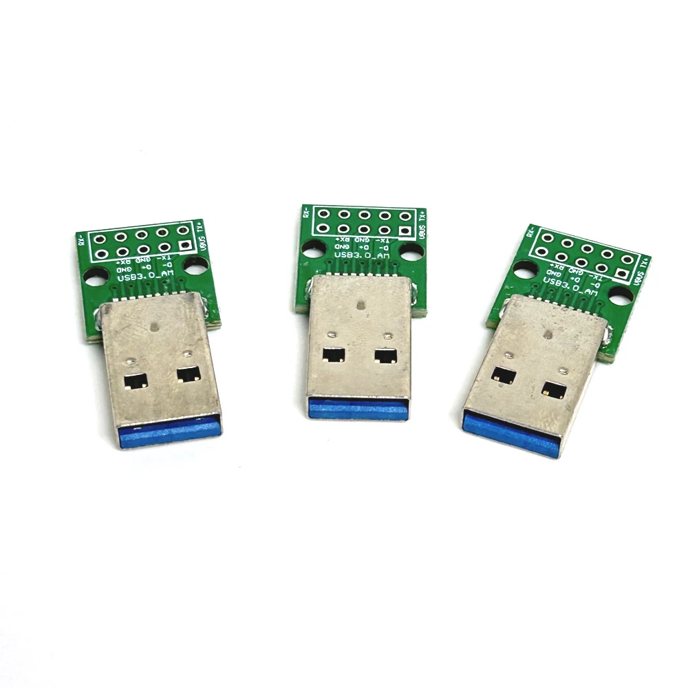 1pcs Data Test Board USB 3.0 Male USB A HD transmission Connector Interface to 2.54mm DIP PCB Converter Adapter Breakout Board