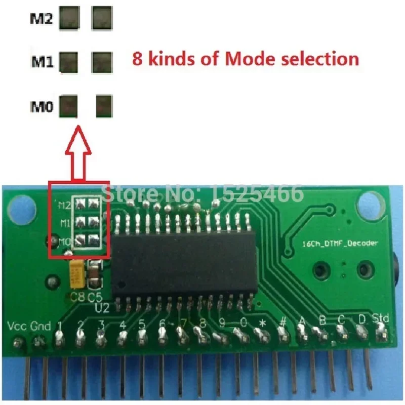 CE004 16 CH DTMF MT8870 Audio Decoder Phone Voice Decoding Controller For Smart Home Automation Relay Module