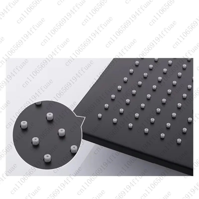 Rainfall Square Fixed Showerhead Matte Black 10 Inches