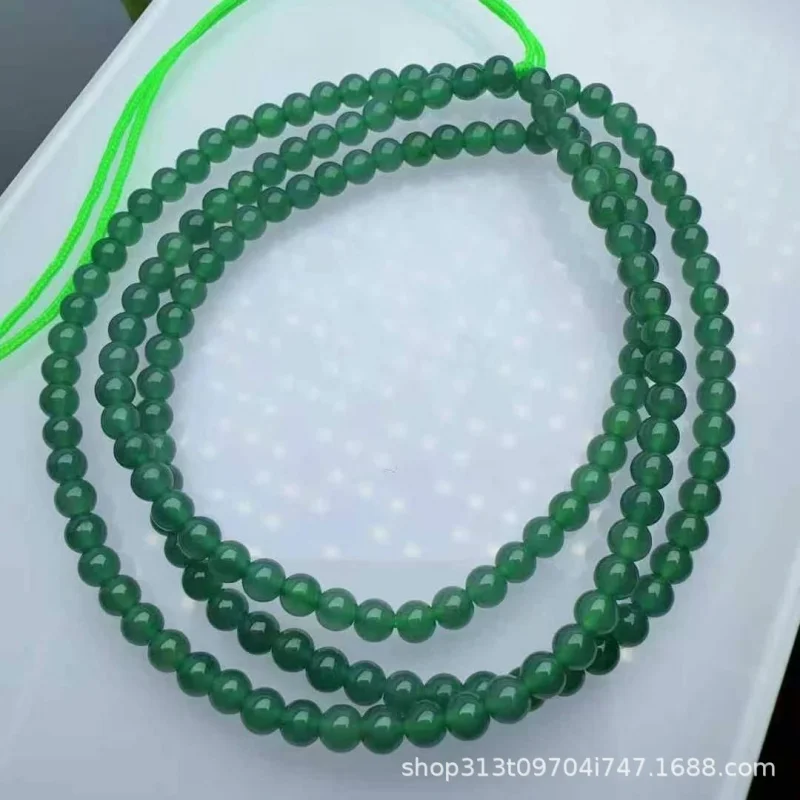 Factory Natural A- Level Jade Long Chain Bracelet Lake Green