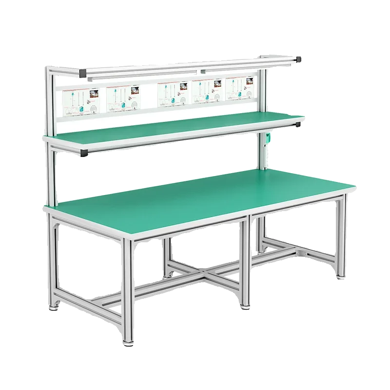 Aluminum alloy anti-static workbench factory assembly line aluminum profile inspection and maintenance console workshop packing