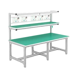 Aluminum alloy anti-static workbench factory assembly line aluminum profile inspection and maintenance console workshop packing