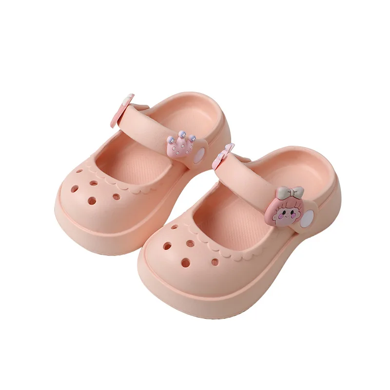 Zomer Slippers Voor Vrouwen Tuinschoenen Huishoudens Eenvoudige Ouder-Kind Outdoor Meisje Lolita Sandalen Antislip Kinderen Eva Sandalen