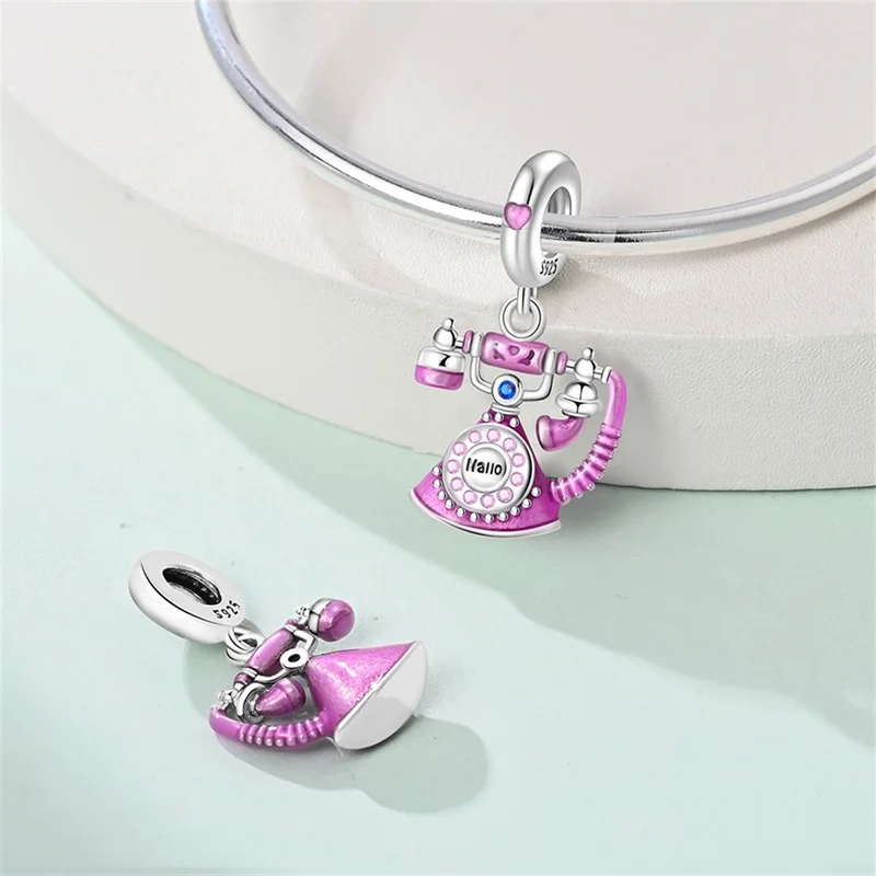 New 925 Sterling Silver Time Machine Time Travel Camera Charms Bead Fit 3mm 925 Original Bracelets DIY Jewelry Birthday Gift