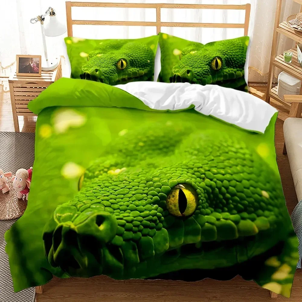 

Snake Bedding Set Single Twin Double Queen King Cal King Size Bed Linen Set
