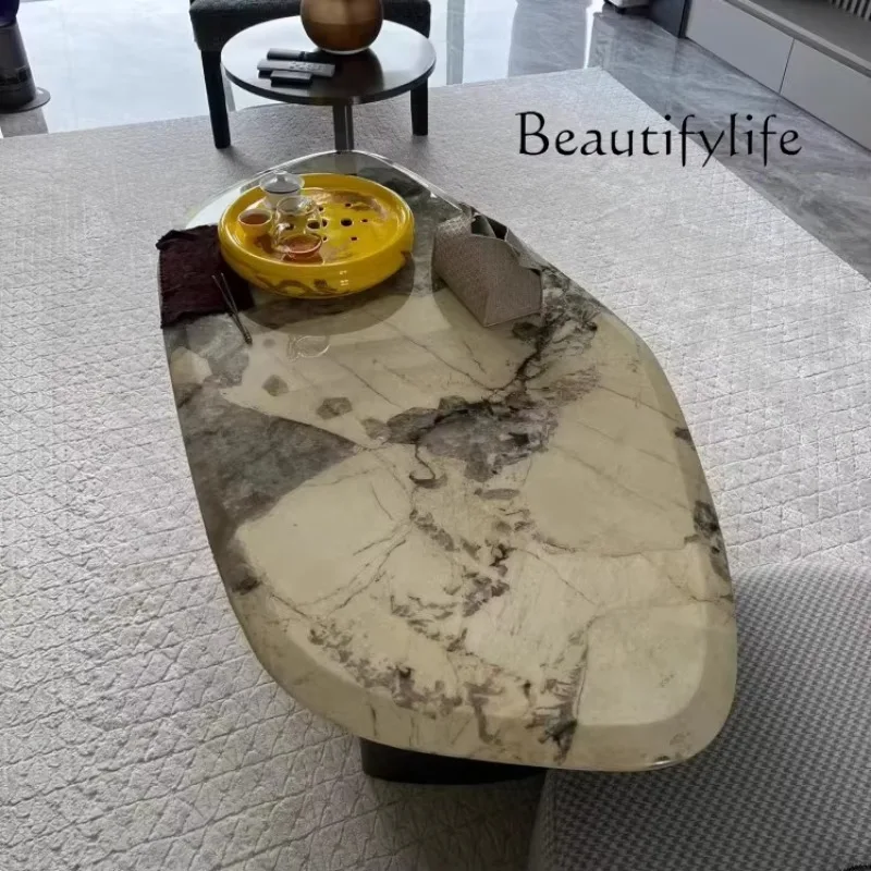 M Italian Minimalist Pandora Natural Marble Coffee Table Creative Simple Irregular Shaped Living Room Short Table
