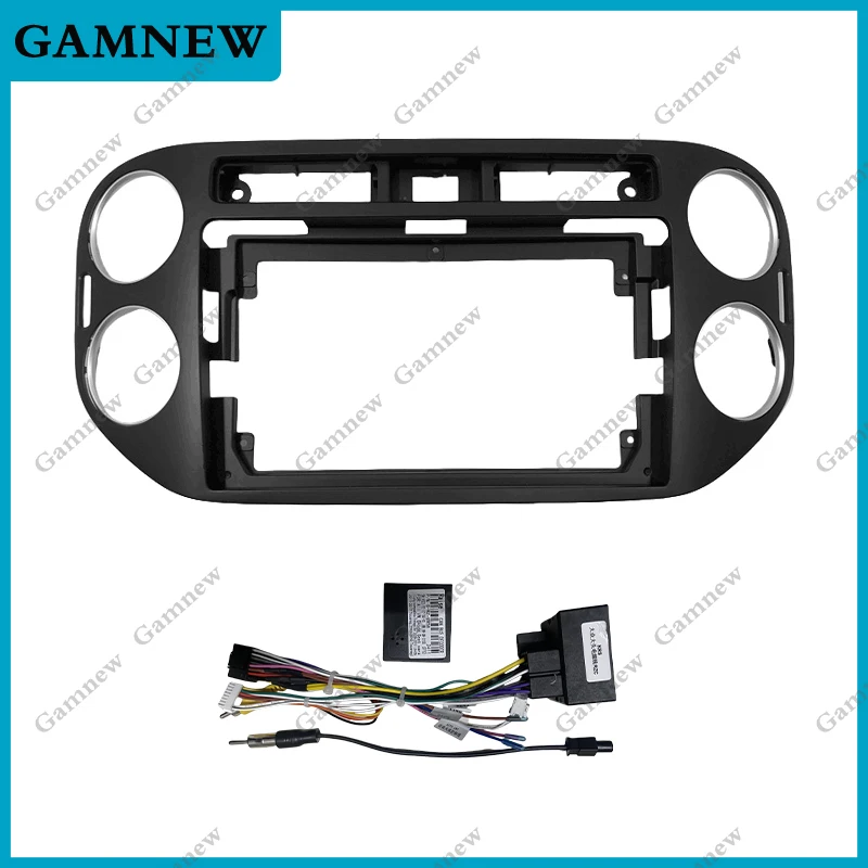 9 Inch Car Frame Fascia Adapter Canbus Box Decoder Android Radio Dash Fitting Panel Kit For Volkswagen Tiguan 2011-2015