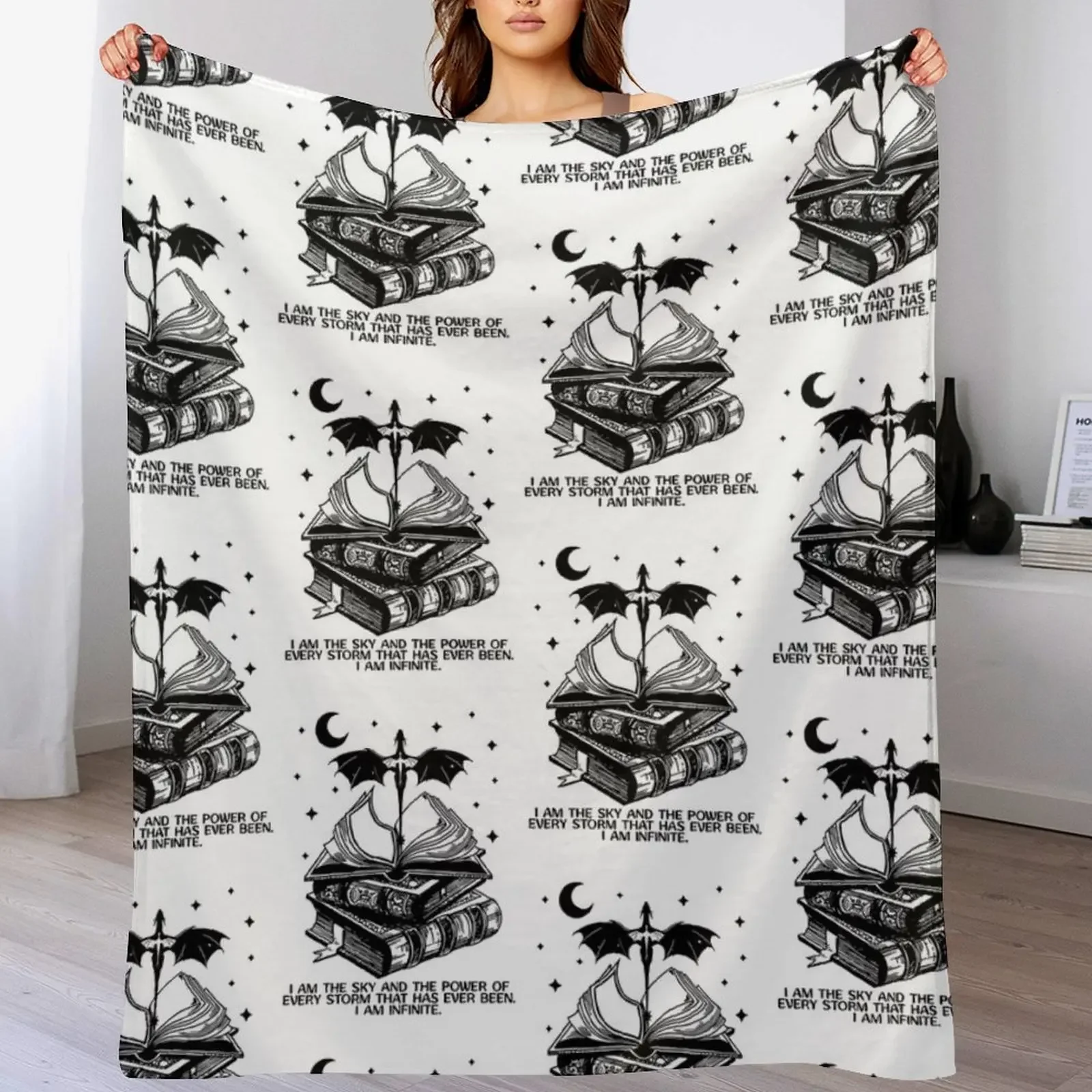 

Fourth Wing I Am the Sky Throw Blanket decorative Winter beds Personalized Gift Designers Blankets