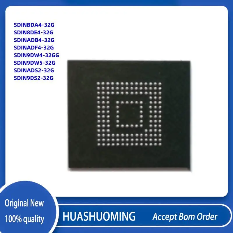 

1Pcs/Lot SDINBDA4-32G SDIN8DE4-32G SDINADB4-32G SDINADF4-32G SDIN9DW4-32G SDIN9DW5-32G SDINADS2-32G SDIN9DS2-32G BGA