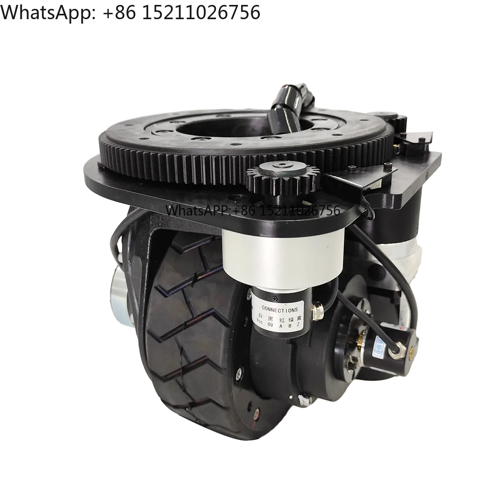 DC Motor Traction Wheel Electrical Drive agv Horizontal Steering Wheel Assembly with Knurled Design