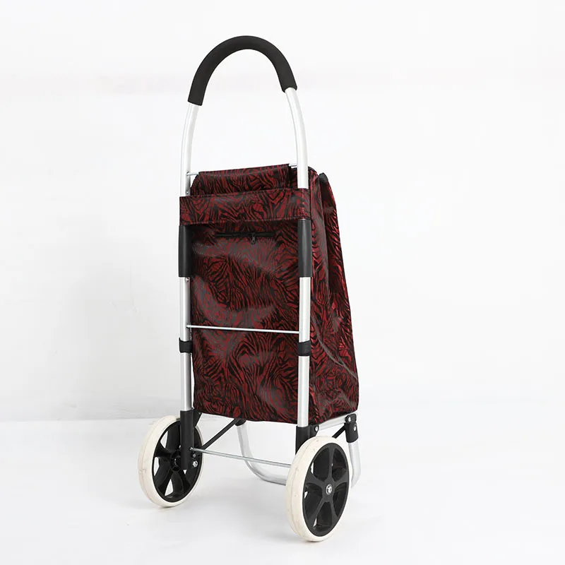 Supermarket Trolley Wheels Reusable Waterproof Foldable Shopping Trolley Carts Bag Wholesale Metal Carton Plastic Folding